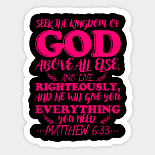 Matthew 6:33 Sticker